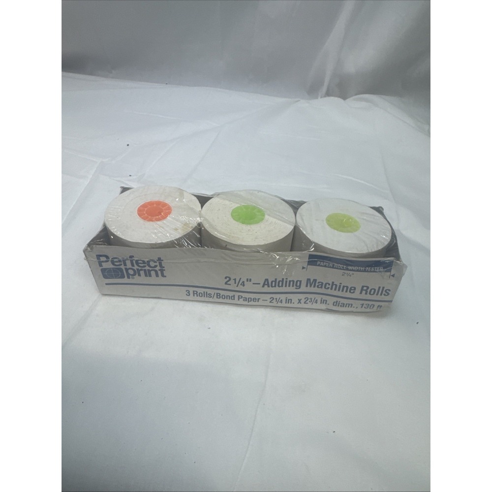 Adding Machine Paper Rolls 2-1/4"x130' Lot Of 3.